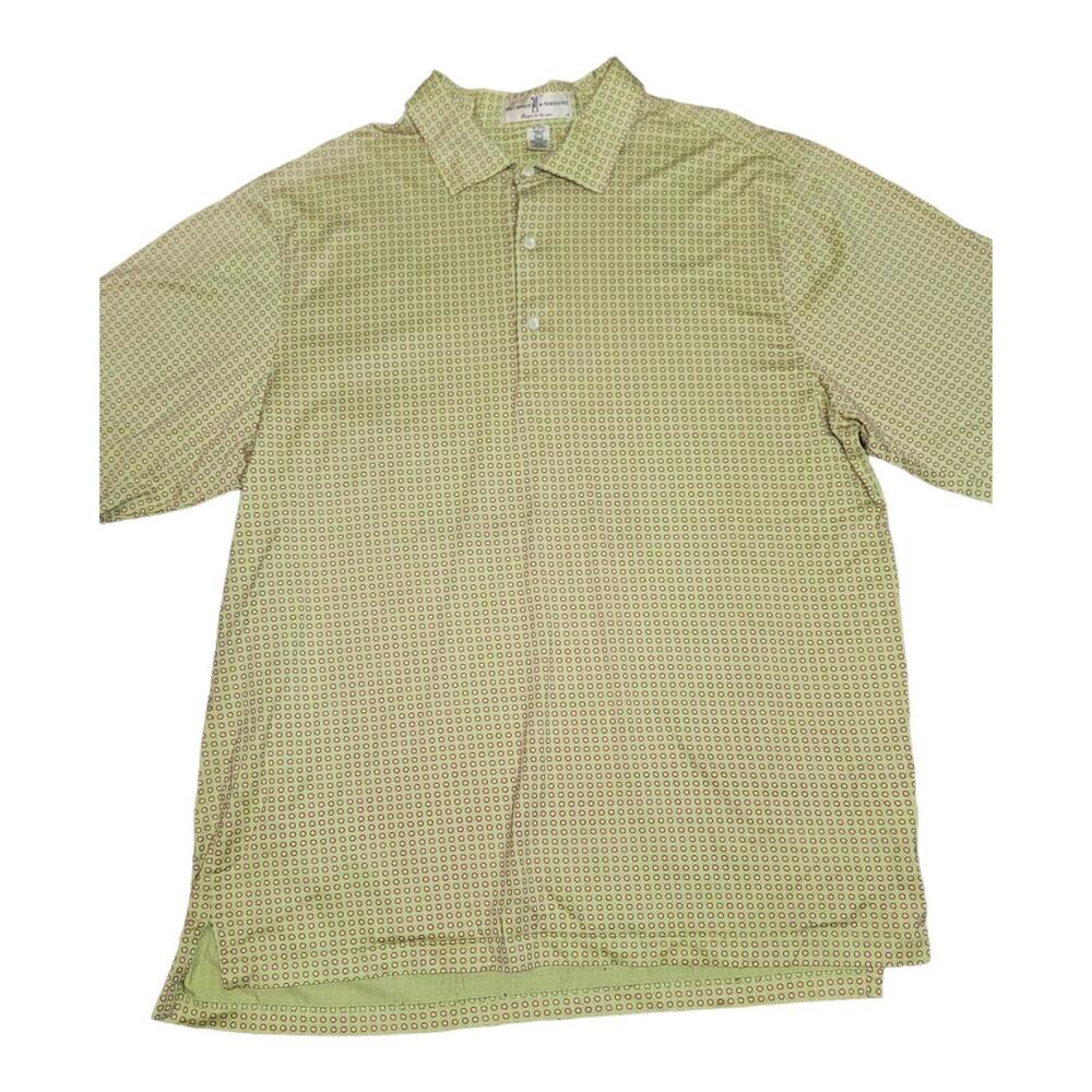 Fairway Greene Shirt Mens XL Polo Golf Short Sleeve‎ Dots Green Red White
